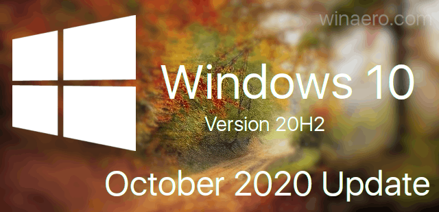 Oktobrska pasica za Windows 10 20h2