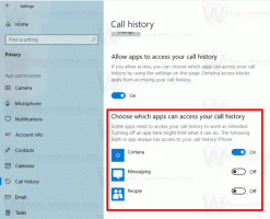 Онемогућите приступ апликацији историји позива у оперативном систему Виндовс 10