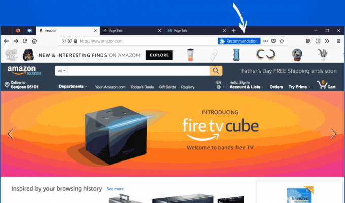 „Firefox“ plėtinio rekomendacijos 