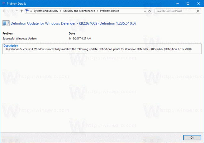 Windows 10 Tillförlitlighetshistorik Visa detaljer