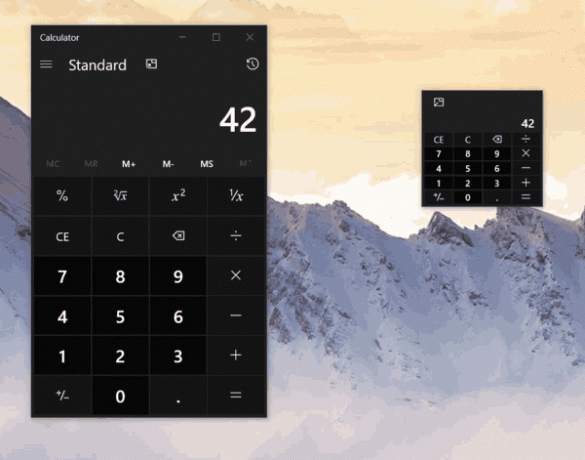 Windows 10 Ny kalkulasjonsstørrelse