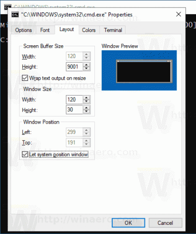 Posisi Terminal Konsol Windows 10 2