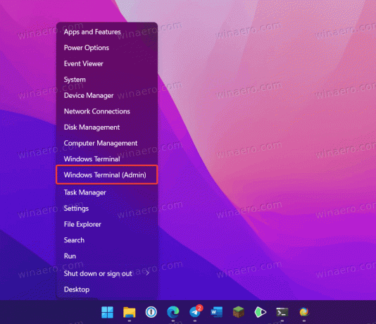 ανοίξτε το Windows Terminal ως διαχειριστής