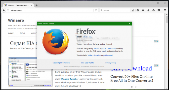 Firefox 48 beta