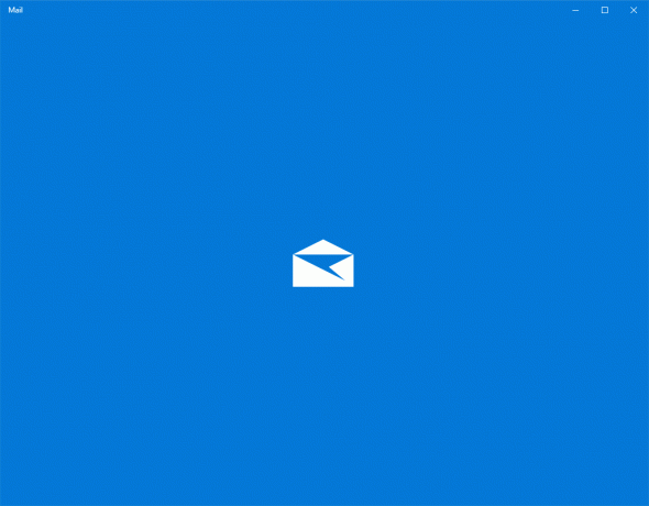 Windows 10 Mail Splash ლოგო ბანერი