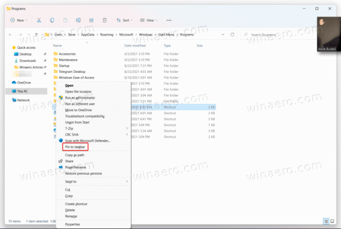 Windows 11 작업 표시줄에 구분 기호 추가