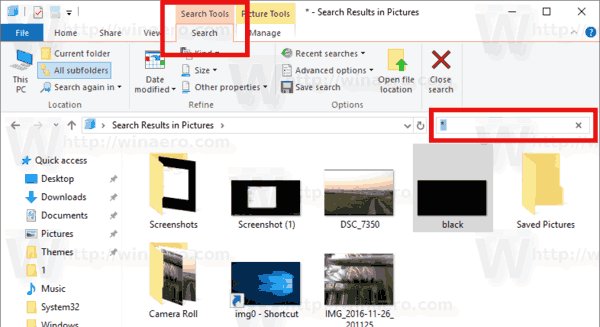 File Explorer ค้นหา Ribbon Ui
