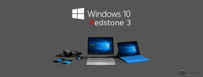 Zařízení Windows 10 Redstone 3 Logo Banner