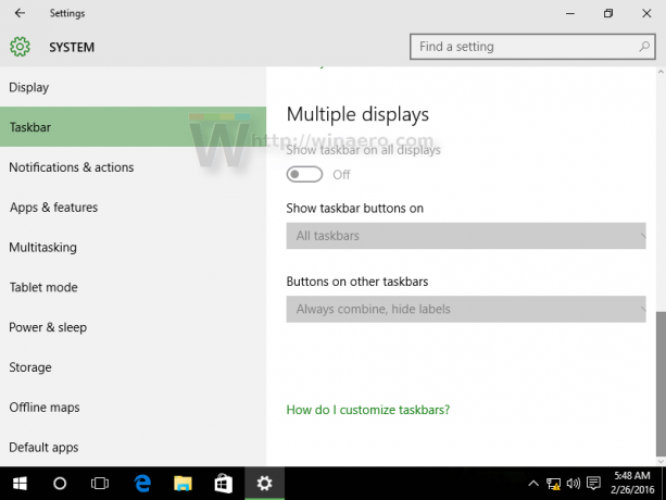 Windows 10 indstillinger proceslinje 3
