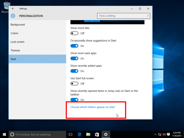 Windows 10 schimba folderele meniul de pornire