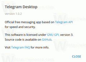 يحتوي Telegram 1.0.2 على قائمة جهات اتصال تعتمد على الرمز