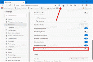 Aggiungi o rimuovi il pulsante delle estensioni dalla barra degli strumenti in Microsoft Edge