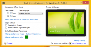 Strumento di personalizzazione della schermata di blocco per Windows 8.1 e Windows 8