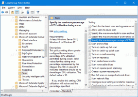 Zmień maksymalne wykorzystanie procesora w programie Windows Defender podczas skanowania