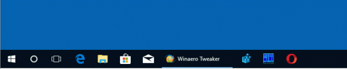 A Windows 10 alapértelmezett tálcagombjának szélessége