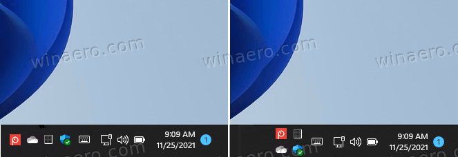 Windows 11 Показва иконите на областта за уведомяване на два реда