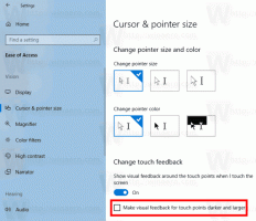 Zakažte dotykovou vizuální zpětnou vazbu ve Windows 10
