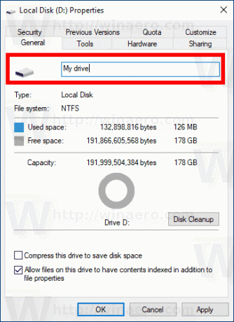 Windows 10 Zmień etykietę dysku na tym komputerze 5