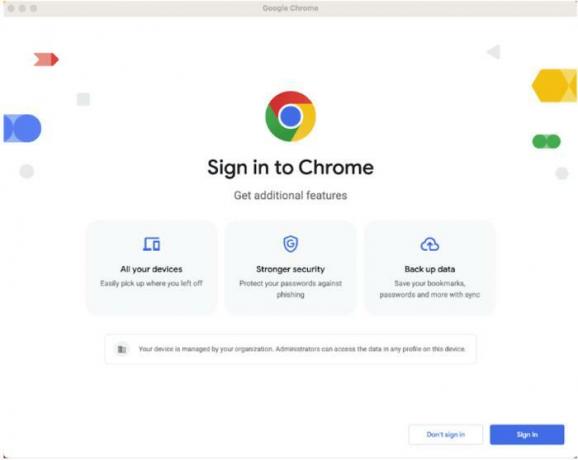 Πειραματική σελίδα σύνδεσης λογαριασμών Chrome 112