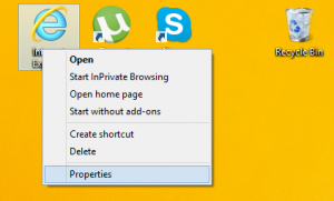Come aggiungere l'icona di Internet Explorer simile a Windows XP sul desktop?