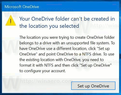 Poruka o pogrešci OneDrive