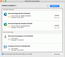 Microsoft Edge använder nu inbyggd uppdateringsupplevelse på Mac