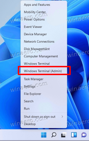 Otevřete Windows Terminal jako správce