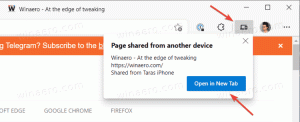 Microsoft Edge იღებს განახლებულ ფუნქციას "Send tab to self".