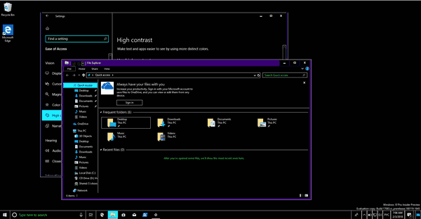 Režim vysokého kontrastu systému Windows 10