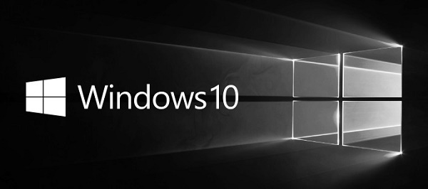 windows 10 logo banner bw