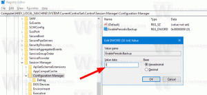 Aktiver automatisk sikkerhetskopiering av registeret i Windows 10
