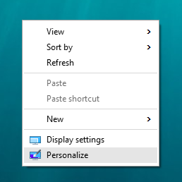 Windows 10 build 10147 -työpöydän kontekstivalikon kuvakkeet