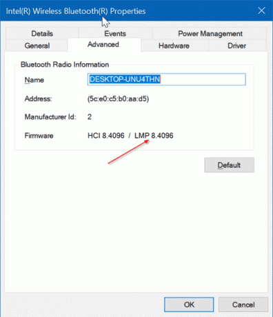 Перевірте версію Bluetooth у Windows 10