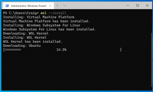 ВСЛ --инсталл ће сада инсталирати Линук дистрибуције, омогућавајући одабир било које од доступних на мрежи