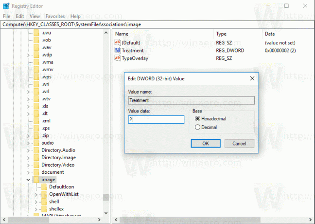 Windows 10 레지스트리 수정 썸네일 모양