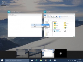 Flyt vinduet til et andet skrivebord i Windows 10