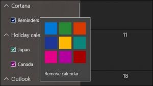 Kalendář získává nové barvy ve Windows 10
