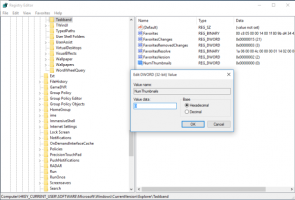 Cambiar el umbral de la miniatura de la barra de tareas para mostrar la lista en Windows 10