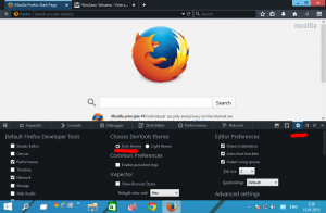 Ciemny motyw dla stabilnej przeglądarki Firefox