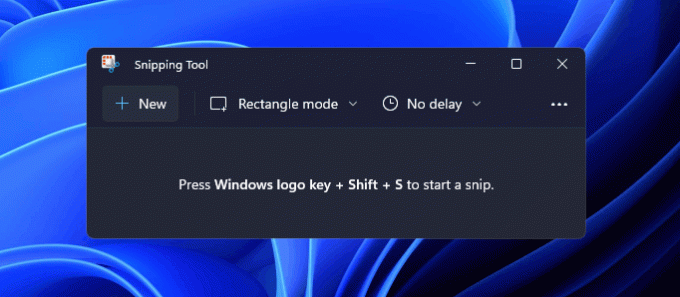Mode sombre de l'outil de capture de Windows 11