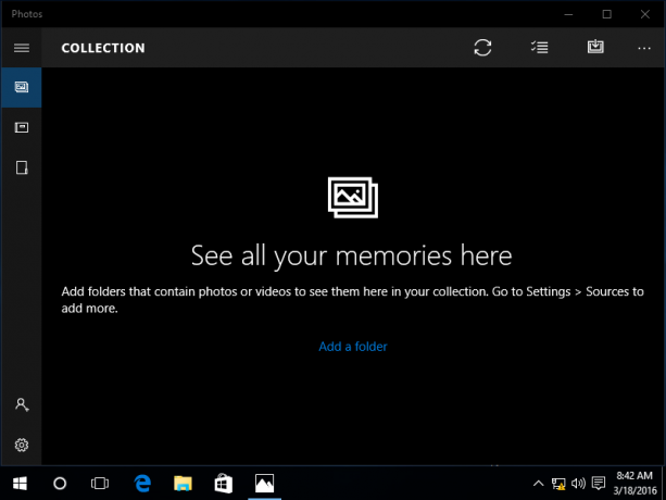 Aplicativo de fotos do Windows 10