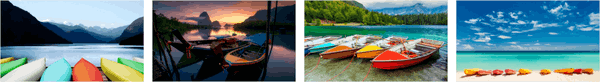Värvilised Boats PREMIUM Stripe