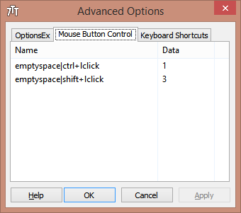 Controllo del pulsante del mouse del Tweaker della barra delle applicazioni 7+