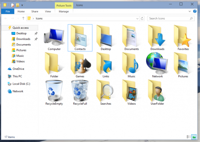 Pictogramele Windows 7 în Windows 10 s-au deschis
