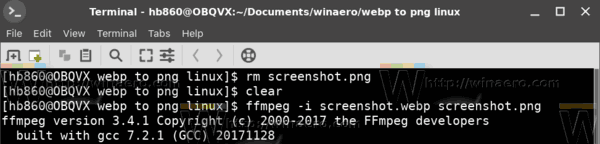 Linux Webp - Png Ffmpeg