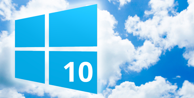 Баннер с логотипом Windows 10