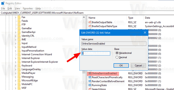 Windows 10 Onemogući mrežne usluge za podešavanje pripovjedača