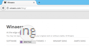 Holen Sie sich den HTML-Farbcode eines beliebigen Webseitenelements in Firefox