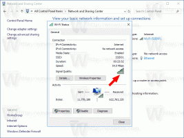 Afficher la force du signal du réseau sans fil dans Windows 10