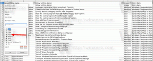 Pobierz arkusz referencyjny ustawień zasad grupy dla systemu Windows w wersji 1803